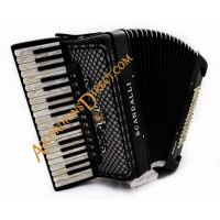Scandalli Polifonico IX 37 key 96 bass black piano accordion with MIDI.